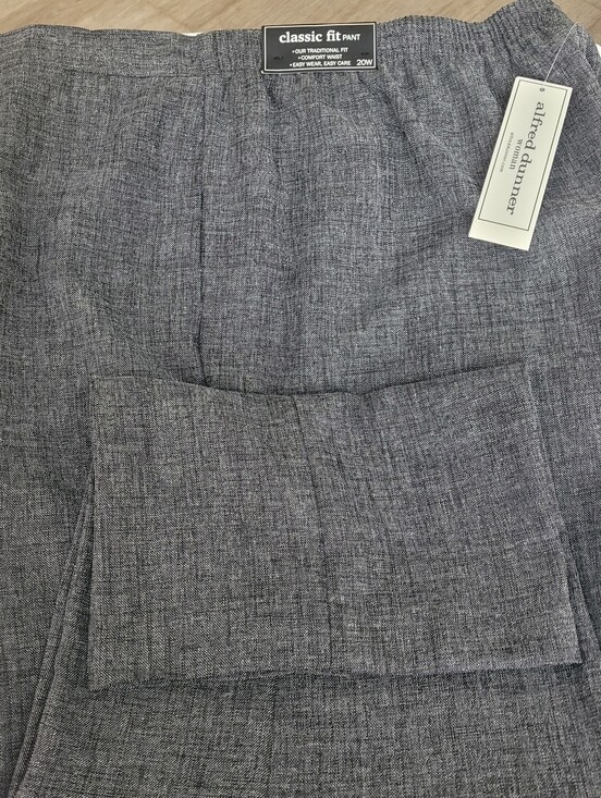 Alfred Dunner Pants - Alfred Dunner NWT Charcoal Classic Fit Short Proportioned Slacks